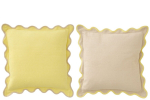 Dekoratiivpadi SCALLOP 2tk, kollane/beež