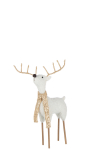 Dekoratsioon REINDEER v&auml;ike, valge/kuldne