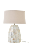 Laualamp PEARL EFFECT SHELL, valge/helebeež