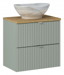 M&ouml;&ouml;blikomplekt LINE REED GREEN 60 cm + PATI valamu, pilliroo roheline