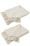 Pleed STRIPED 2tk, valge/beež