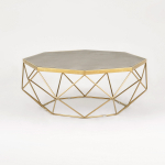 Diivanilaud GLAMOUR, kuldne/hall