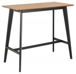 Baarilaud ROXBY 120x60x105 cm, tamm/must