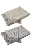 Pleed STRIPED 2tk, beež/sinine