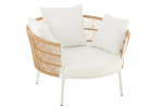 Aia lounge tool JOA, valge/naturaalne