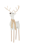 Dekoratsioon REINDEER suur, valge/kuldne