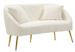 Diivan SOFFY 2-kohaline, valge/kuldne