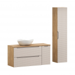 M&ouml;&ouml;blikomplekt LUXOR 120 cm Cloud t&ouml;&ouml;pinnaga + k&otilde;rge kapp, beež