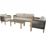 Lounge komplekt SORA, tumehall/beež