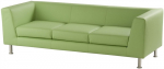Diivan Notre Dame, 3-kohaline, roheline