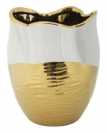 Vaas LUX &Oslash;20x25cm, valge/kuldne