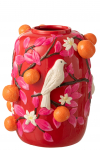 Vaas BIRD suur, roosa/oranž