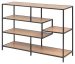 Raamatukapp SEAFORD 114x35x78 cm, tamm/must