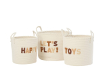 Korvide komplekt KIDS 3tk, valge/pruun