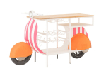 Baarikapp SCOOT triibuline, oranž/roosa