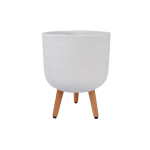 Lillepott SELENA D30xH39.5cm jalgadel, valge