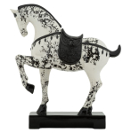 Dekoratiivkuju ORIENTAL HORSE, valge/must
