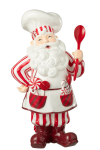 Dekoratiivne kuju SANTA COOK, punane/valge