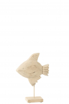 Dekoratsioon FISH v&auml;ike, looduslik/valge