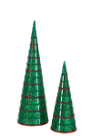 Dekoratsioon CONE 2 tk, roheline