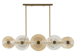 Laelamp VENICE 116x27x79 cm, kuldne/pruun