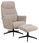 Tugitool LONDON jalatoega recliner, beež