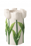 Vaas TULIP keraamiline suur, valge/roheline