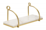 Seinariiul MARBLE 40x16x18cm, kuld/valge