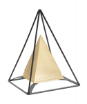 Dekoratiivkuju PYRAMID 15x15x21cm, kuldne/must