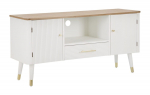 TV-alus MATERA 117x40x60, valge/pruun