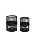 Latern HEXA 2 tk komplektis, must