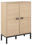 Puhvetkapp KENSINGTON 91x40x120 cm, valge-must