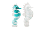 Dekoratsioon SEAHORSE 2tk, t&uuml;rkiissinine/valge