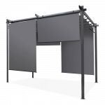 Kangaskatusega pergola HARDMAISTER SPRINT PLUS 3x3m, antratsiit/hall