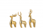 Dekoratsioon REINDEER 3-osaline komplekt elektrikuldne, kuldne