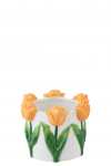 Vaas TULIP v&auml;ike, valge/oranž