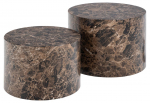 Diivanilauad DICE 2 tk, pruun marmor