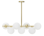 Rippvalgusti GLAMY 81x30x74 cm, kuldne/valge
