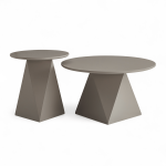 Diivanilaud AURA 2 tk &oslash;50/80 cm, beež/taupe