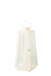 Latern CANDLE LED GLAS keskmine, valge