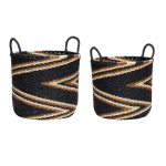 Korvid ZIGZAG komplekt (2 tk), must