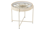 Diivanilaud CLOCK 64cm, valge/kuldne