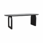 S&ouml;&ouml;gilaud BULLNOSE 200 cm ovaalne, must