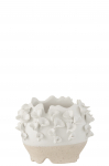 Lillepott ANEMONE 25x21x17cm, valge/beež