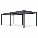 Pergola GUTROOF DELUXE elektriline LED 3,6x7,2m, antratsiit