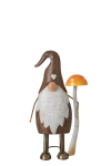 Dekoratiivkaunistus GNOME MUSHROOM M, beež/oranž