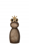 Dekoratsioon FROG CROWN v&auml;ike, tumepruun/kuldne