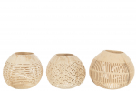 K&uuml;&uuml;nlaalus COCONUT LINES 3-osaline komplekt, looduslik