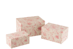 Karbid ROSES 3-osaline komplekt MDF, roosa-valge