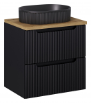 Komplekt BEYOND 60 cm kraanikausiga, Wotan tamm/matt must